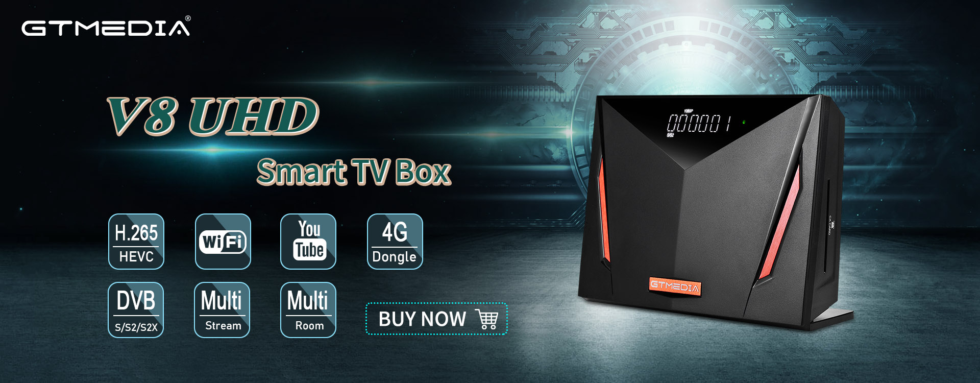 EGTMEDIA V8 UHD FTA 4K FTA Satellite Receiver