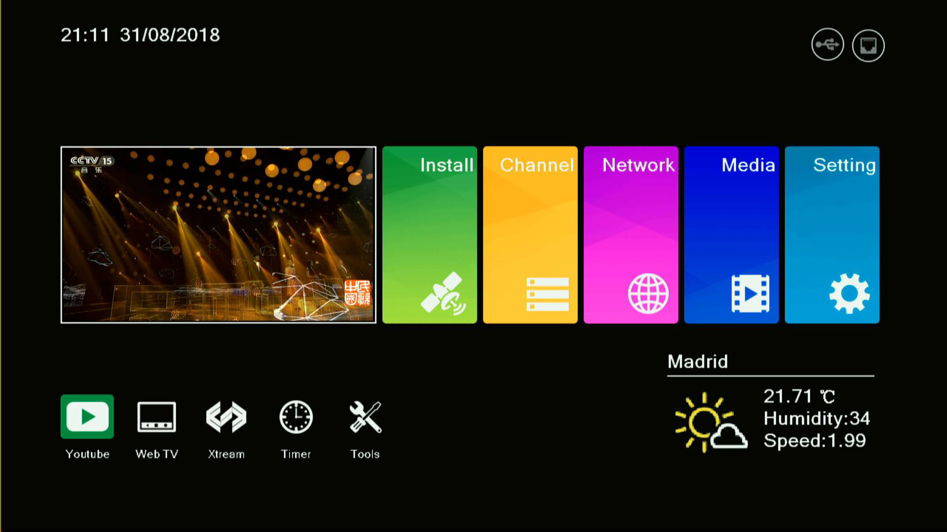 EGTMEDIA V8 UHD FTA 4K FTA Satellite Receiver