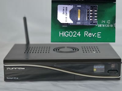 Sunray SUN800 HD SE with SIM2.2 Card 3 tuners satellite receiver TV receiver