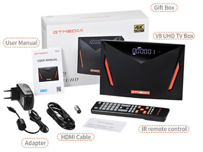 EGTMEDIA V8 UHD FTA 4K FTA Satellite Receiver